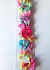 10lu Karışık Renk Kurdele Figürlü Lastik Toka Set