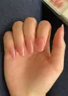 10lu Pembe Renk Jel Görünümlü Takma Tırnak Set (Yapıştırıcılı)