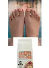 12li Açık Pembe Renk Takma Tırnak Set (Yapıştırıcılı)