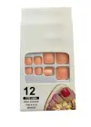 12li Açık Pembe Renk Takma Tırnak Set (Yapıştırıcılı)