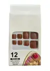 12li Kahve Renk Takma Tırnak Set (Yapıştırıcılı)