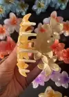 12li Karışık Renk Çiçek Figürlü Mandal Toka Set