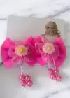 12li Karışık Renk Çiçek Figürlü Pens Toka Set
