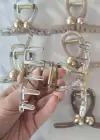 12li Karışık Renk İnci Detaylı Mandal Toka Set