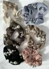 12li Karışık Renk İnci Detaylı Simit Toka Set