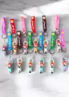 12li Karışık Renk Kız Figürlü Tırnak Makası/Anahtarlık Set