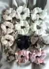 12li Karışık Renk Kurdele Detaylı Peluş Simit Toka Set