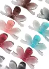 12li Karışık Renk Kurdele Figürlü Kemik Mandal Toka Set