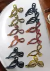 12li Karışık Renk Kurdele Figürlü Mandal Toka Set