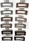 12li Karışık Renk Leopar Desenli Mandal Toka Set