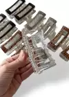 12li Karışık Renk Leopar Desenli Mandal Toka Set