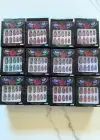 12li Karışık Renk Leopar Desenli Takma Tırnak Set