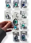 12li Karışık Renk Nazar Boncuk Figürlü Mandal Toka Set