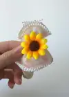 12li Karışık Renk Papatya Figürlü Lastik Toka Set