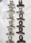 12li Karışık Renk Taş Detaylı Mandal Toka Set