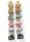 12li Karışık Renk Yıldız Figürlü Mandal Toka Set