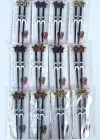 12li Karışık Renk Yıldız Figürlü Topuz Kalemi/ Tokası Set