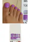 12li Lila Renk Takma Tırnak Set (Yapıştırıcılı)