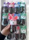 12li Siyah Renk Köpek Figürlü Lastik Toka Set