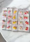 20li Karışık Renk Meyve Figürlü Lastik Toka Set