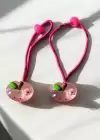 20li Karışık Renk Meyve Figürlü Lastik Toka Set