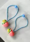 20li Karışık Renk Meyve Figürlü Lastik Toka Set