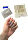 24lü Beyaz Renk Desenli Takma Tırnak (Yapıştırıcılı)