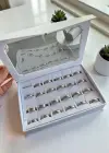 24lü Gümüş Renk Numaralı Kalın Çelik Alyans Set
