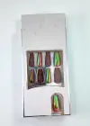 24lü Kahve Renk Simli Ve Hologramlı Takma Tırnak (Yapıştırıcılı)