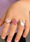3lü Karışık Figürlü Çocuk Yüzük Set
