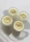 4lü Beyaz Renk Kokulu Mum