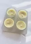 4lü Beyaz Renk Kokulu Mum
