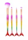 4lü Karışık Renk Balık Kuyruğu Figürlü Makyaj Fırçası Set