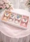 4lü Mini Çiçek Buketi Hediye Kutusu