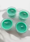 4lü Yeşil Renk Kokulu Mum