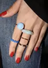 5li Altın Ve Mavi Renk Karışık Figürlü Yüzük Set