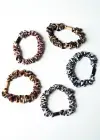 5li Karışık Renk Leopar Desenli Lastik Toka Set