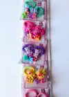 6lı Karışık Renk Karışık Figürlü Lastik Toka Ve Mandal Toka Set