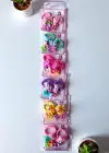 6lı Karışık Renk Karışık Figürlü Lastik Toka Ve Mandal Toka Set