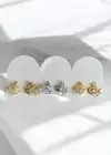 6lı Karışık Renk Kuğu Figürlü Taş Detaylı Küpe Set