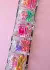 6lı Karışık Renk Kurdele Figürlü Yan Toka Set