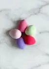 6lı Karışık Renk Şemsiye Figürlü  Makyaj Süngeri Set