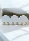 6lı Karışık Renk Taş Detaylı Küpe Set