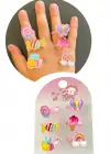6lı Pembe Renk Karışık Figürlü Çocuk Yüzük Set