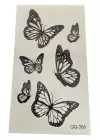 6´lı Kelebek Figürlü Dövme Tatto