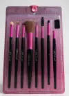 8li Pembe Ve Siyah Renk Makyaj Fırçası Set