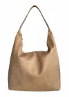 Açık Kahve Renk Büyük Boy Süet Kadın Çanta