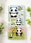 Açık Mavi Renk Panda Figürlü Yapışkanlı Not Kağıdı