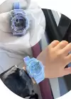 Açık Mavi Renk Silikon Kordonlu Kadın Saat