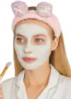 Açık Pembe Renk Kurdele Detaylı Peluş Saç Bandı